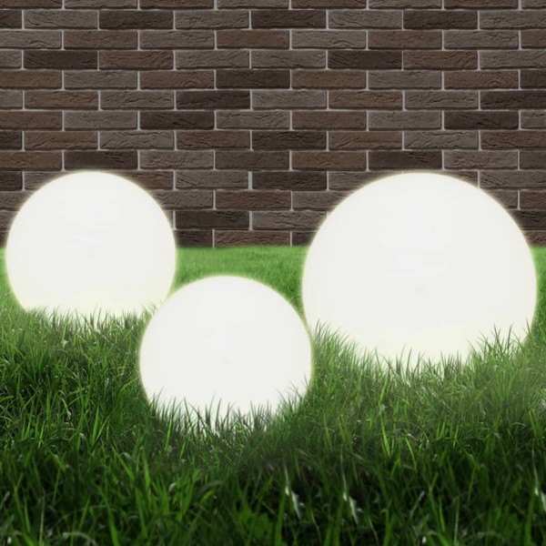 Juego de lámparas de bola LED 6 uds esféricas PMMA 20/30/40 cm Juego de lámparas de bola LED 6 uds esféricas PMMA 20/30/40 cm