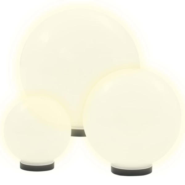 Juego de lámparas de bola LED 6 uds esféricas PMMA 20/30/40 cm Juego de lámparas de bola LED 6 uds esféricas PMMA 20/30/40 cm