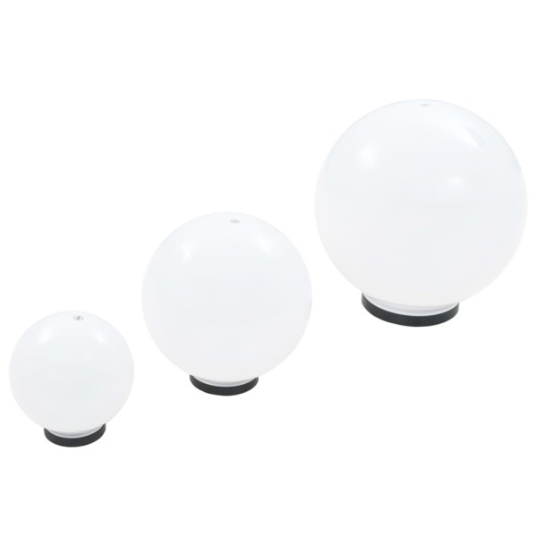 Juego de lámparas de bola LED 6 uds esféricas PMMA 20/30/40 cm Juego de lámparas de bola LED 6 uds esféricas PMMA 20/30/40 cm