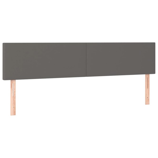 Cabeceros 2 unidades de cuero sintético gris 80x5x78/88 cm Cabeceros 2 unidades de cuero sintético gris 80x5x78/88 cm
