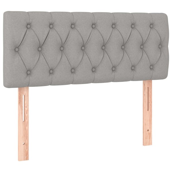 Cabecero de tela gris claro 100x7x78/88 cm Cabecero de tela gris claro 100x7x78/88 cm
