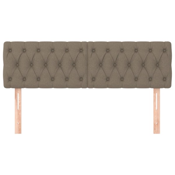 Cabeceros 2 unidades de tela gris taupe 80x7x78/88 cm Cabeceros 2 unidades de tela gris taupe 80x7x78/88 cm