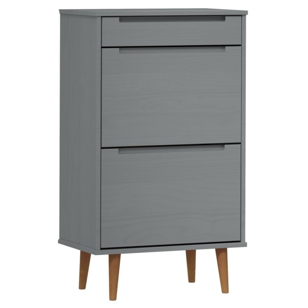 Zapatero MOLDE madera maciza de pino gris 59,5x35x103 cm Zapatero MOLDE madera maciza de pino gris 59,5x35x103 cm