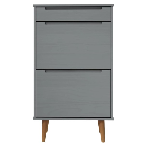 Zapatero MOLDE madera maciza de pino gris 59,5x35x103 cm Zapatero MOLDE madera maciza de pino gris 59,5x35x103 cm