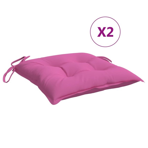 Cojines para silla 4 unidades tela rosa 40x40x7 cm Cojines para silla 4 unidades tela rosa 40x40x7 cm