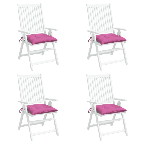 Cojines para silla 4 unidades tela rosa 40x40x7 cm Cojines para silla 4 unidades tela rosa 40x40x7 cm