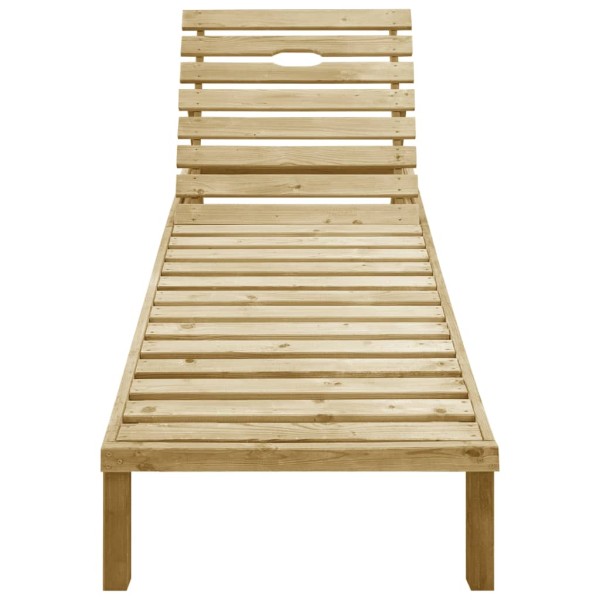 Tumbona con cojín verde brillante madera de pino impregnada Tumbona con cojín verde brillante madera de pino impregnada