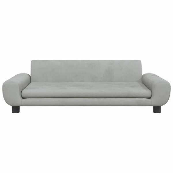Sofá para niños de terciopelo gris claro 100x54x33 cm Sofá para niños de terciopelo gris claro 100x54x33 cm