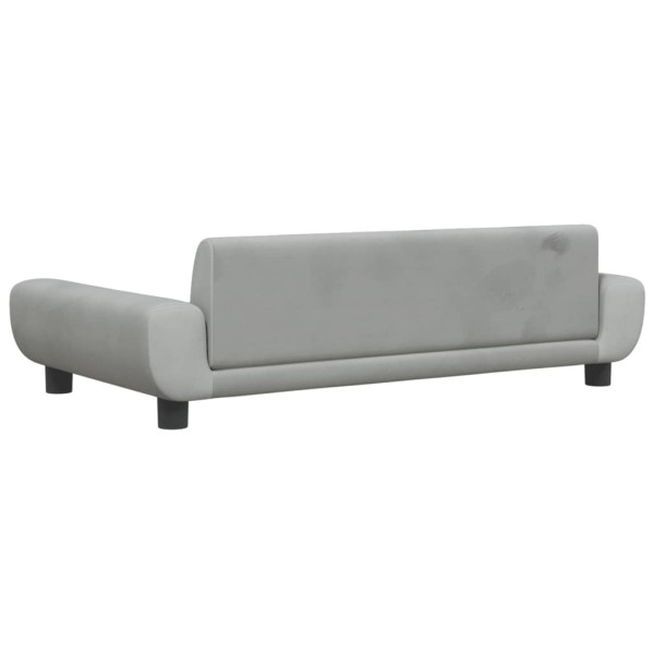 Sofá para niños de terciopelo gris claro 100x54x33 cm Sofá para niños de terciopelo gris claro 100x54x33 cm