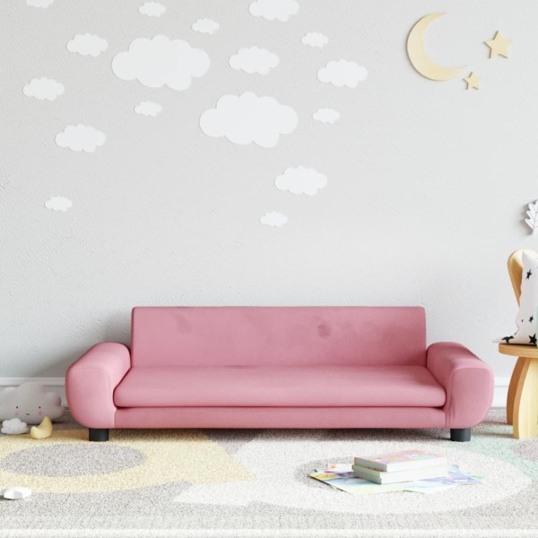 Sofá para niños de terciopelo rosa 100x54x33 cm Sofá para niños de terciopelo rosa 100x54x33 cm
