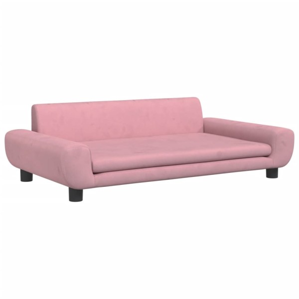 Sofá para niños de terciopelo rosa 100x54x33 cm Sofá para niños de terciopelo rosa 100x54x33 cm