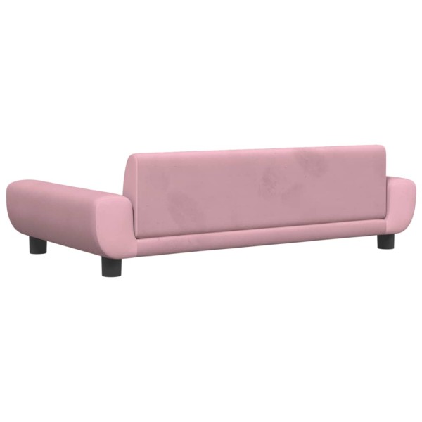 Sofá para niños de terciopelo rosa 100x54x33 cm Sofá para niños de terciopelo rosa 100x54x33 cm