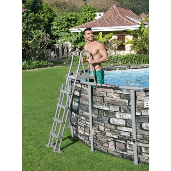 Bestway Escalera de seguridad para piscina 4 peldaños Flowclear 132 cm Bestway Escalera de seguridad para piscina 4 peldaños Flowclear 132 cm