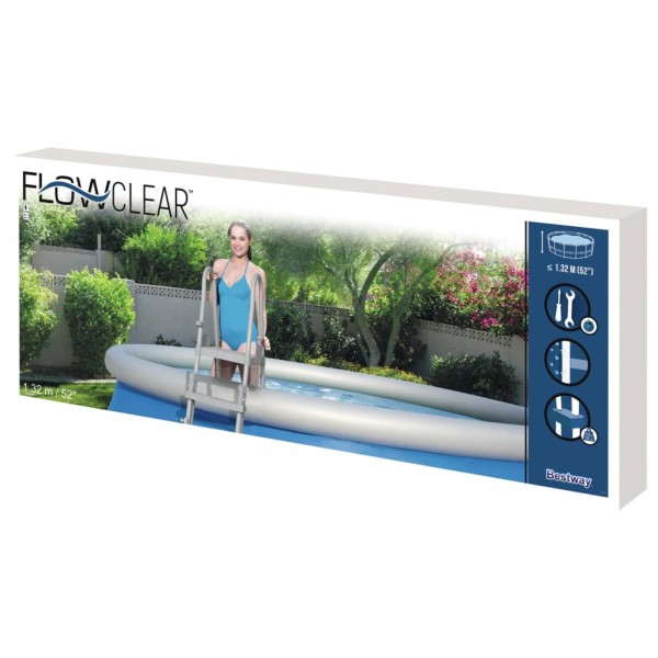 Bestway Escalera de seguridad para piscina 4 peldaños Flowclear 132 cm Bestway Escalera de seguridad para piscina 4 peldaños Flowclear 132 cm