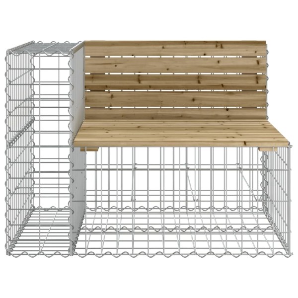 Banco jardín con gaviones madera pino impregnada 287x71x65,5 cm Banco jardín con gaviones madera pino impregnada 287x71x65,5 cm