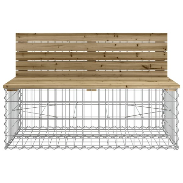 Banco jardín con gaviones madera pino impregnada 287x71x65,5 cm Banco jardín con gaviones madera pino impregnada 287x71x65,5 cm