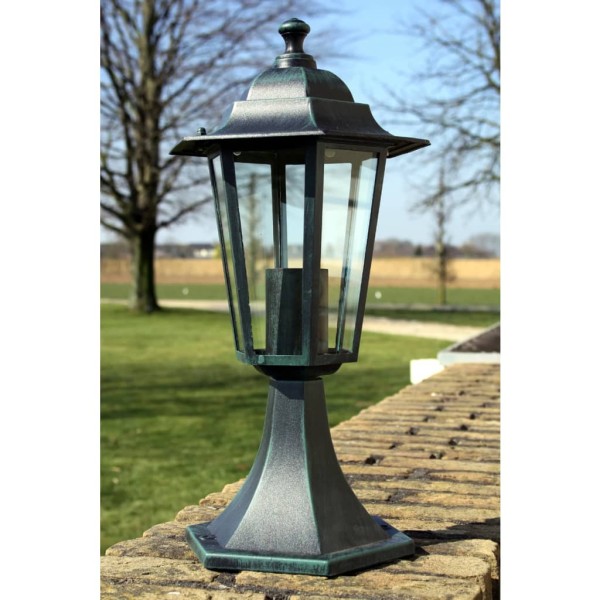 Lámpara de jardín 2 uds aluminio verde oscuro/negro Lámpara de jardín 2 uds aluminio verde oscuro/negro