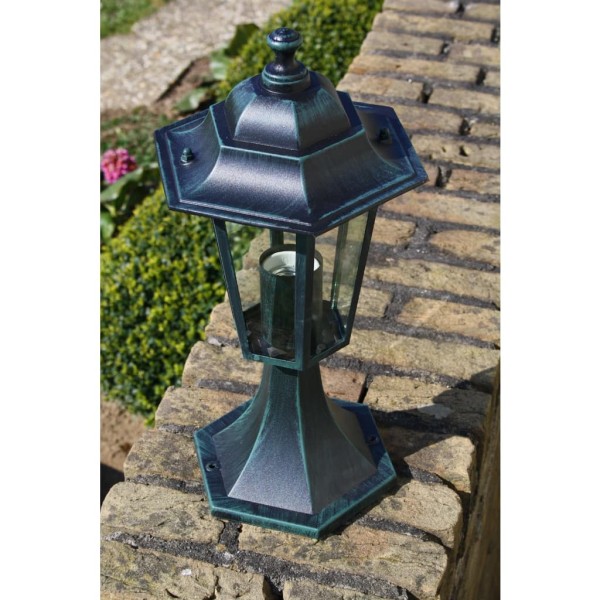 Lámpara de jardín 2 uds aluminio verde oscuro/negro Lámpara de jardín 2 uds aluminio verde oscuro/negro