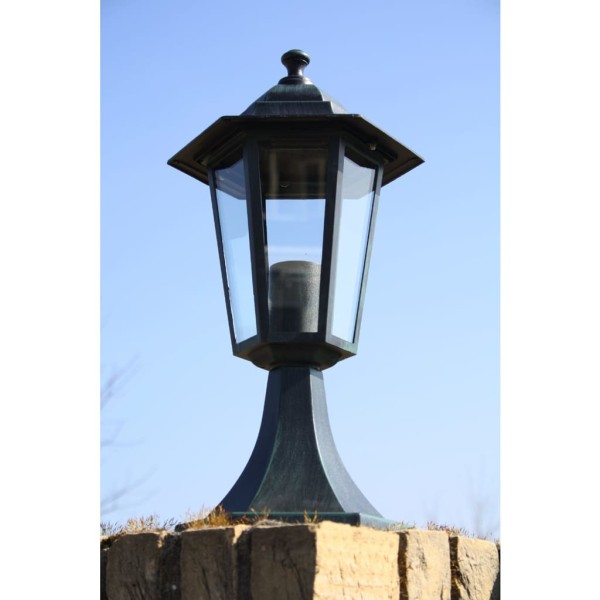 Lámpara de jardín 2 uds aluminio verde oscuro/negro Lámpara de jardín 2 uds aluminio verde oscuro/negro