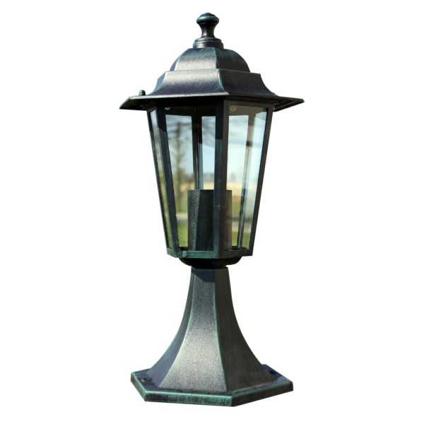 Lámpara de jardín 2 uds aluminio verde oscuro/negro Lámpara de jardín 2 uds aluminio verde oscuro/negro