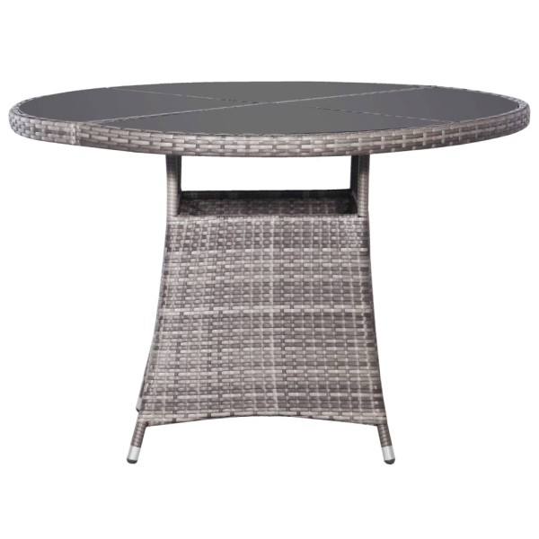 Set comedor jardín 5 pzas ratán sintético gris antracita y gris Set comedor jardín 5 pzas ratán sintético gris antracita y gris