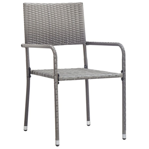 Set comedor jardín 5 pzas ratán sintético gris antracita y gris Set comedor jardín 5 pzas ratán sintético gris antracita y gris