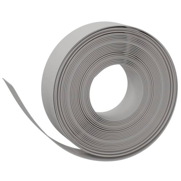 Borduras de jardín 3 uds polietileno gris 10 m 15 cm Borduras de jardín 3 uds polietileno gris 10 m 15 cm