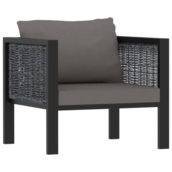 Muebles jardín 8 pzas y cojines ratán sintético gris antracita Muebles jardín 8 pzas y cojines ratán sintético gris antracita