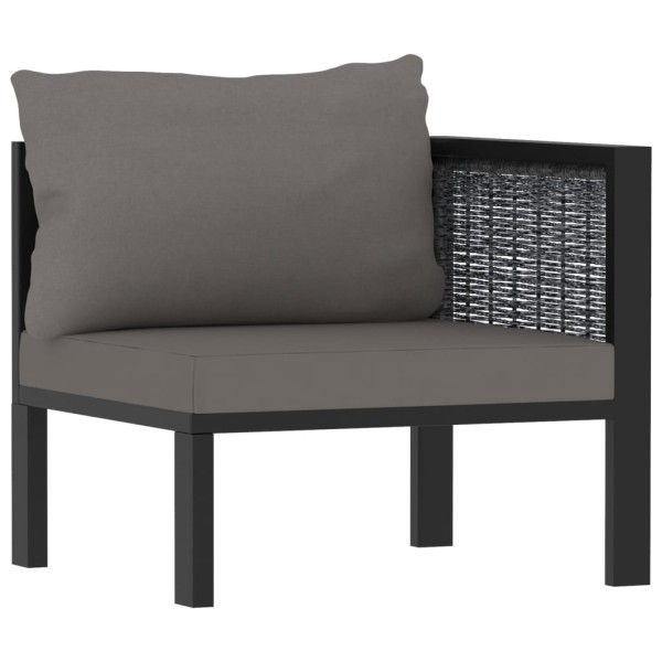 Muebles jardín 8 pzas y cojines ratán sintético gris antracita Muebles jardín 8 pzas y cojines ratán sintético gris antracita
