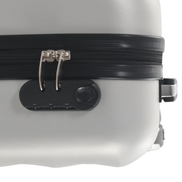 Maleta con ruedas trolley rígida plateada brillante ABS Maleta con ruedas trolley rígida plateada brillante ABS