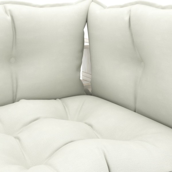Set de muebles de palets de jardín 8 pzas madera cojines beige