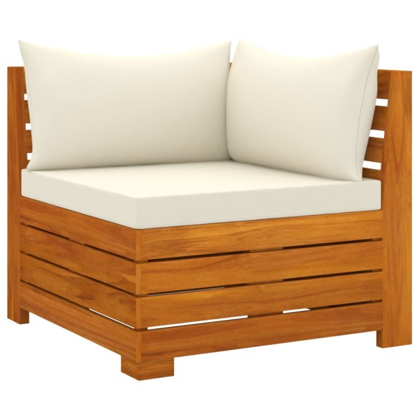 Muebles de jardín 9 piezas con cojines madera maciza de acacia Muebles de jardín 9 piezas con cojines madera maciza de acacia