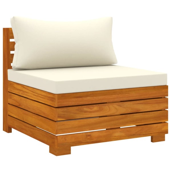 Muebles de jardín 9 piezas con cojines madera maciza de acacia Muebles de jardín 9 piezas con cojines madera maciza de acacia