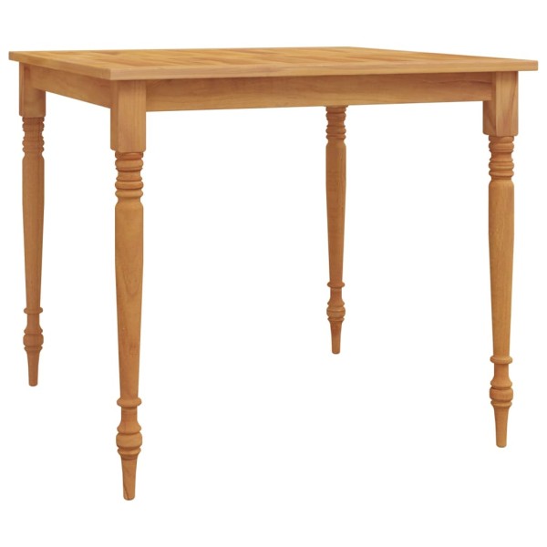 Juego comedor de jardín 3 pzas cojines gris oscuro madera teca Juego comedor de jardín 3 pzas cojines gris oscuro madera teca