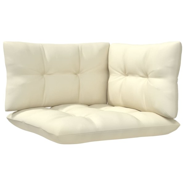Muebles de jardín 13 piezas cojines madera de pino crema Muebles de jardín 13 piezas cojines madera de pino crema