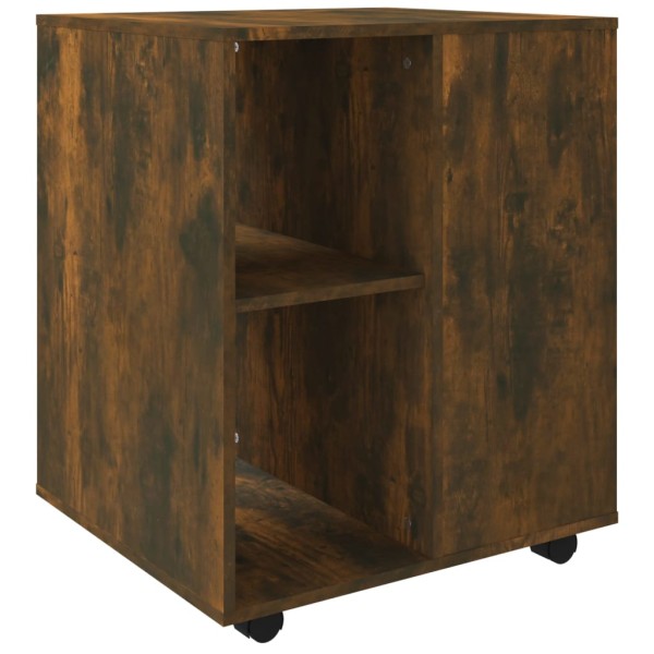 Armario ruedas madera contrachapada roble ahumado 60x53x72 cm Armario ruedas madera contrachapada roble ahumado 60x53x72 cm