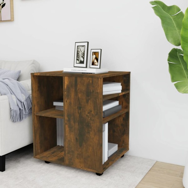 Armario ruedas madera contrachapada roble ahumado 60x53x72 cm Armario ruedas madera contrachapada roble ahumado 60x53x72 cm