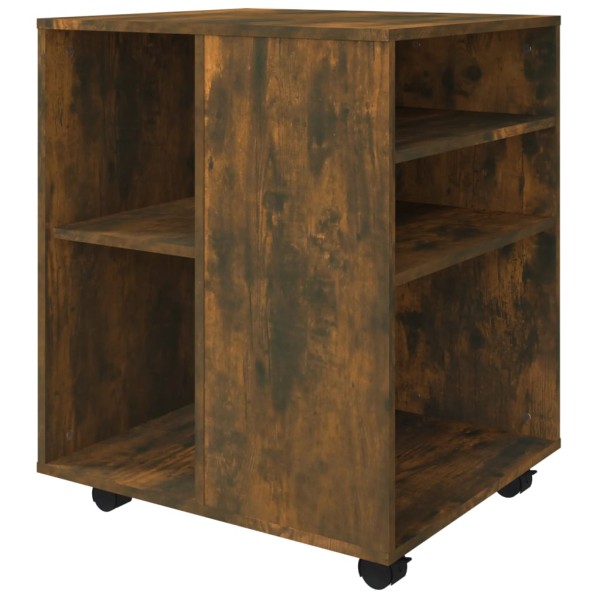 Armario ruedas madera contrachapada roble ahumado 60x53x72 cm Armario ruedas madera contrachapada roble ahumado 60x53x72 cm