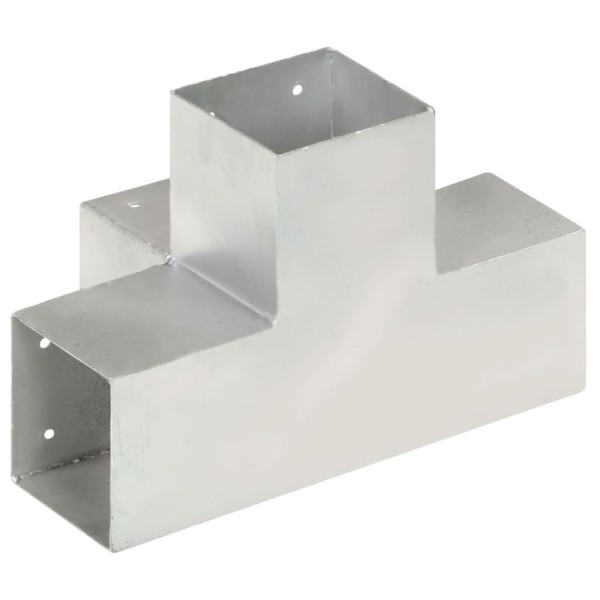 Conectores de postes en X 4 uds metal galvanizado 101x101 mm Conectores de postes en X 4 uds metal galvanizado 101x101 mm