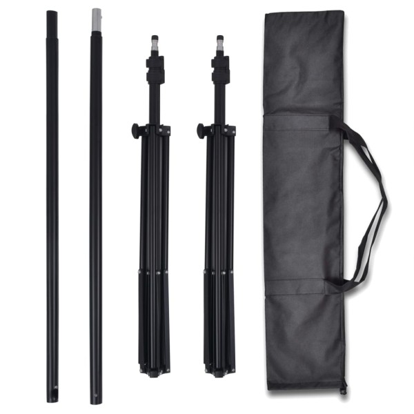 Kit estudio 3 telones fondo algodón estructura ajustable 3x3 m Kit estudio 3 telones fondo algodón estructura ajustable 3x3 m