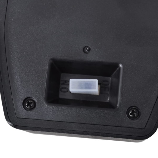 Lámparas de pared solares 2 uds con sensor de movimiento negro Lámparas de pared solares 2 uds con sensor de movimiento negro
