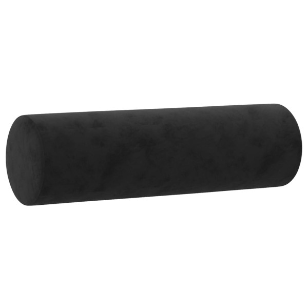 Sofá de 2 plazas con cojines terciopelo negro 140 cm Sofá de 2 plazas con cojines terciopelo negro 140 cm