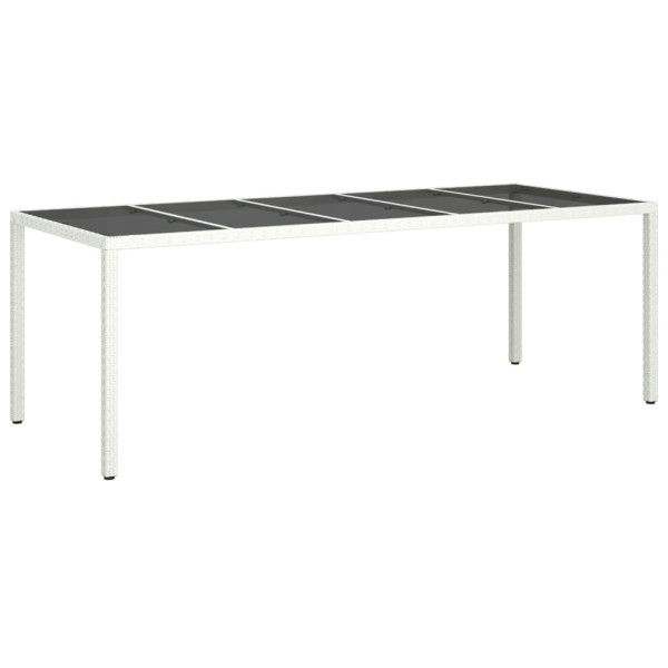 Set comedor de jardín 11 pzas y cojines ratán sintético blanco Set comedor de jardín 11 pzas y cojines ratán sintético blanco