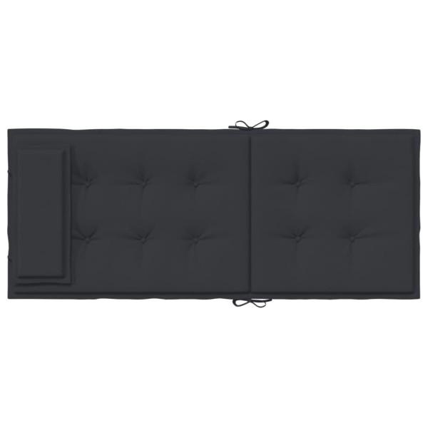 Cojines de silla con respaldo alto 6 uds tela Oxford negro Cojines de silla con respaldo alto 6 uds tela Oxford negro