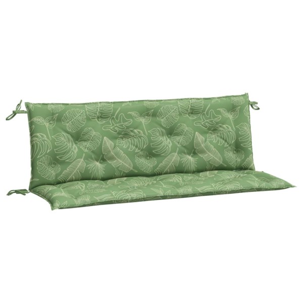 Cojines banco jardín 2 uds tela estampado de hojas 150x50x7 cm Cojines banco jardín 2 uds tela estampado de hojas 150x50x7 cm