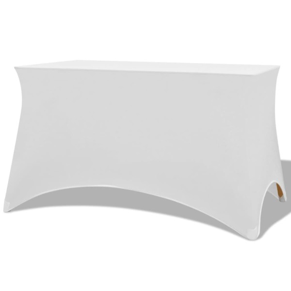 Funda elástica para mesa 2 uds 183x76x74 cm blanco Funda elástica para mesa 2 uds 183x76x74 cm blanco