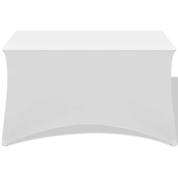 Funda elástica para mesa 2 uds 183x76x74 cm blanco Funda elástica para mesa 2 uds 183x76x74 cm blanco