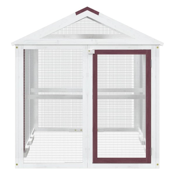 Corral de madera maciza pino color moca 141x94x104 cm Corral de madera maciza pino color moca 141x94x104 cm