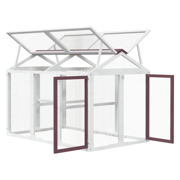 Corral de madera maciza pino color moca 141x94x104 cm Corral de madera maciza pino color moca 141x94x104 cm