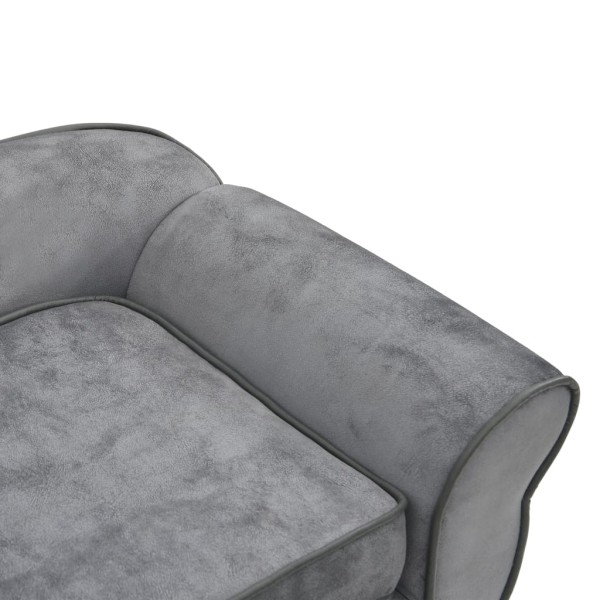 Sofá para perros felpa gris 72x45x30 cm Sofá para perros felpa gris 72x45x30 cm